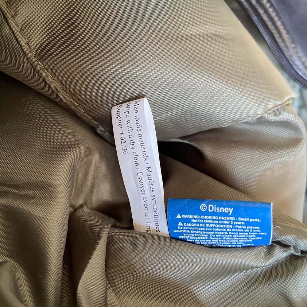 Mickey Mouse Walt Disney Green Canvas Large Tote Diaper Bag Purse Travel - Picture 12 of 12